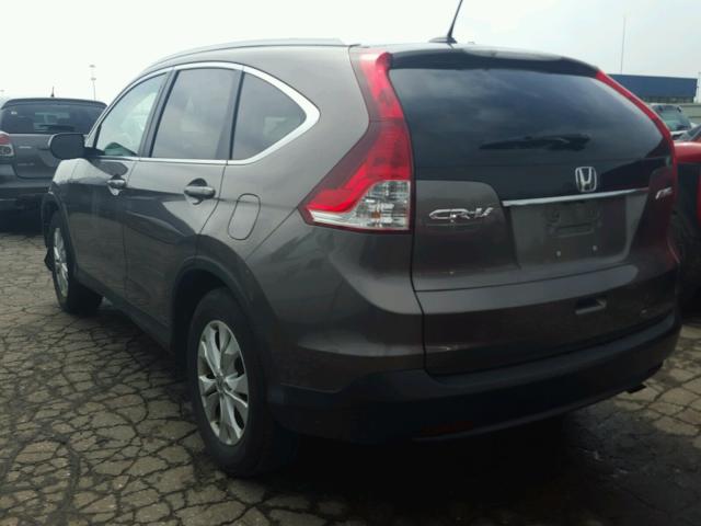 5J6RM4H72DL067721 - 2013 HONDA CR-V EXL GRAY photo 3