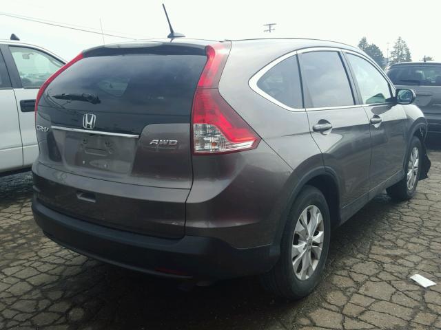 5J6RM4H72DL067721 - 2013 HONDA CR-V EXL GRAY photo 4