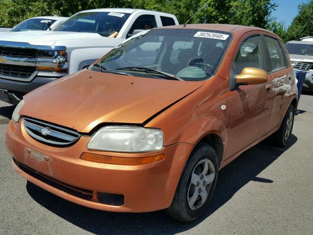 KL1TD62645B442076 - 2005 CHEVROLET AVEO BASE Қызғылт сары фото 2