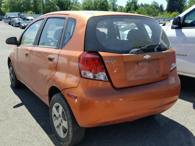 KL1TD62645B442076 - 2005 CHEVROLET AVEO BASE Қызғылт сары фото 3