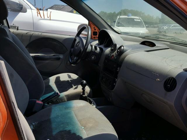 KL1TD62645B442076 - 2005 CHEVROLET AVEO BASE Қызғылт сары фото 5