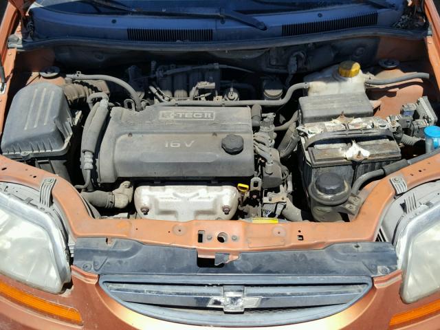 KL1TD62645B442076 - 2005 CHEVROLET AVEO BASE Қызғылт сары фото 7