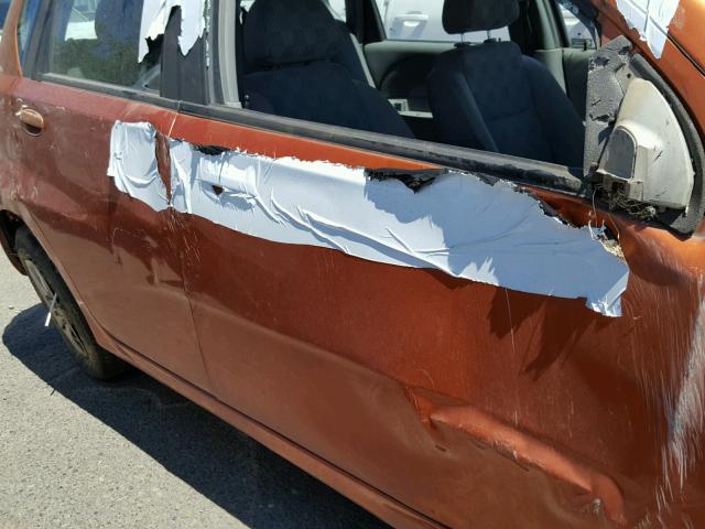 KL1TD62645B442076 - 2005 CHEVROLET AVEO BASE Қызғылт сары фото 9