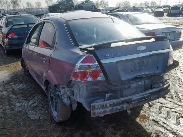KL1TD56608B148635 - 2008 CHEVROLET AVEO BASE ვერცხლისფერი ფოტო 3