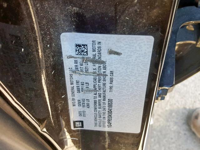 1G4PR5SK9D4166530 - 2013 BUICK VERANO CON BLACK photo 10