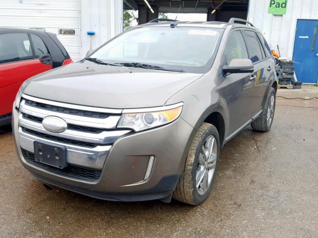 2FMDK3JC1DBB34814 - 2013 FORD EDGE SEL SILVER photo 2