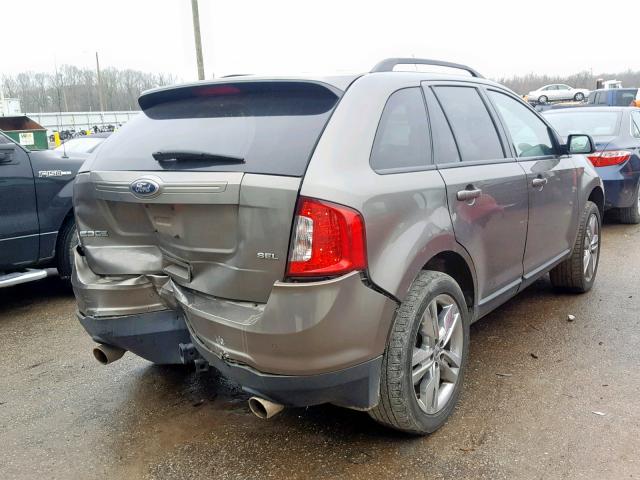 2FMDK3JC1DBB34814 - 2013 FORD EDGE SEL SILVER photo 4