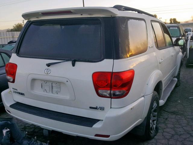 5TDZT38A65S261540 - 2005 TOYOTA SEQUOIA LI WHITE photo 4