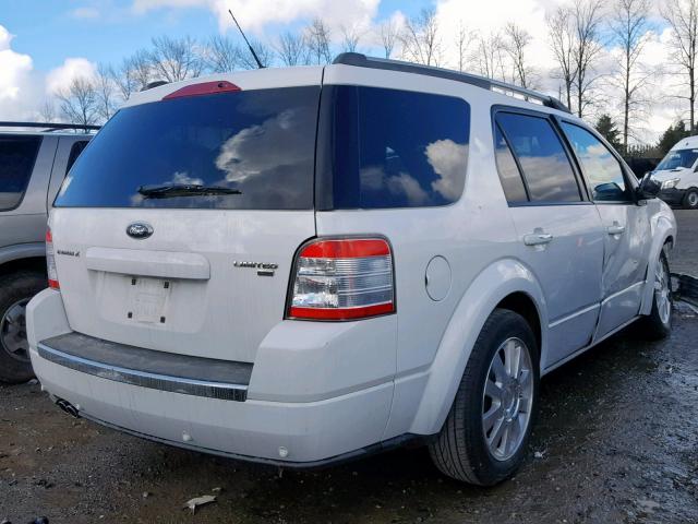 1FMDK06W08GA40231 - 2008 FORD TAURUS X L WHITE photo 4