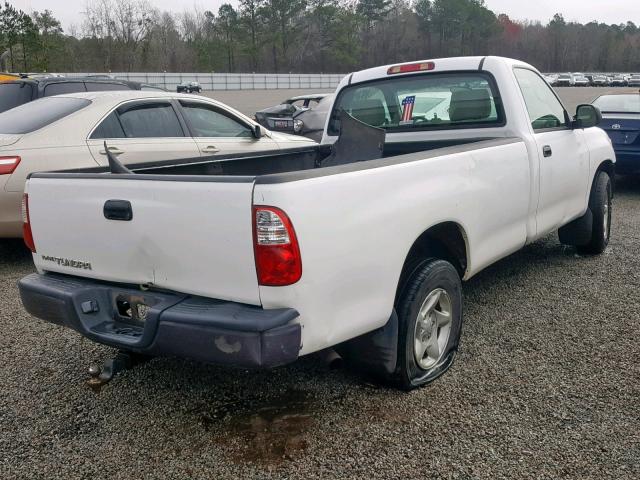 5TBJU32185S453005 - 2005 TOYOTA TUNDRA WHITE photo 4