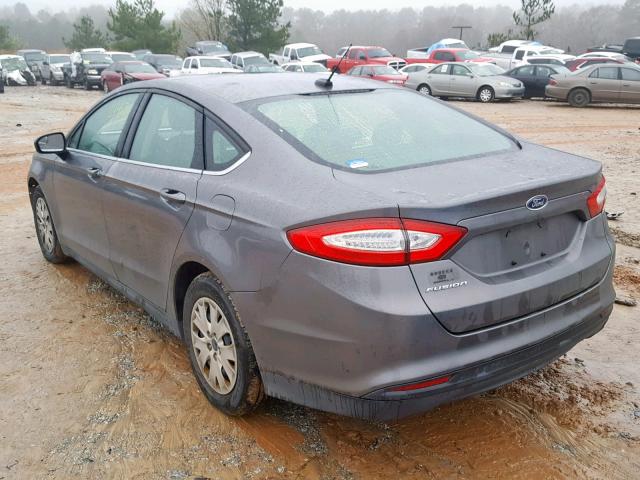 3FA6P0G79ER251590 - 2014 FORD FUSION S GRAY photo 3