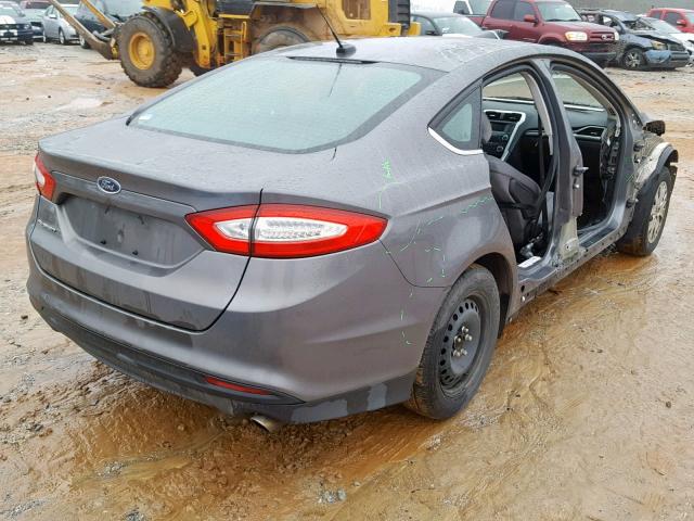 3FA6P0G79ER251590 - 2014 FORD FUSION S GRAY photo 4