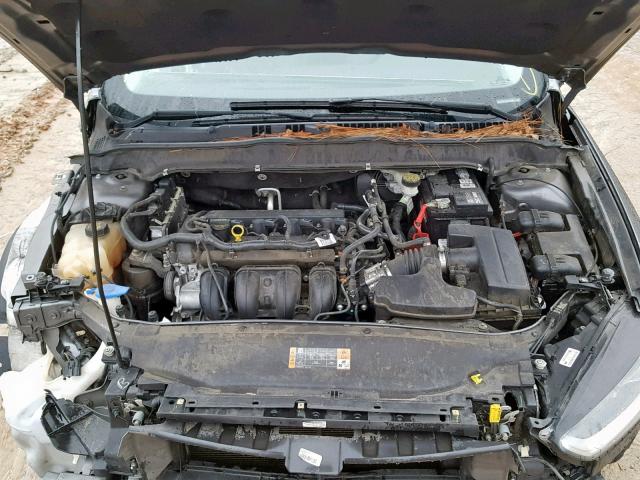 3FA6P0G79ER251590 - 2014 FORD FUSION S GRAY photo 7