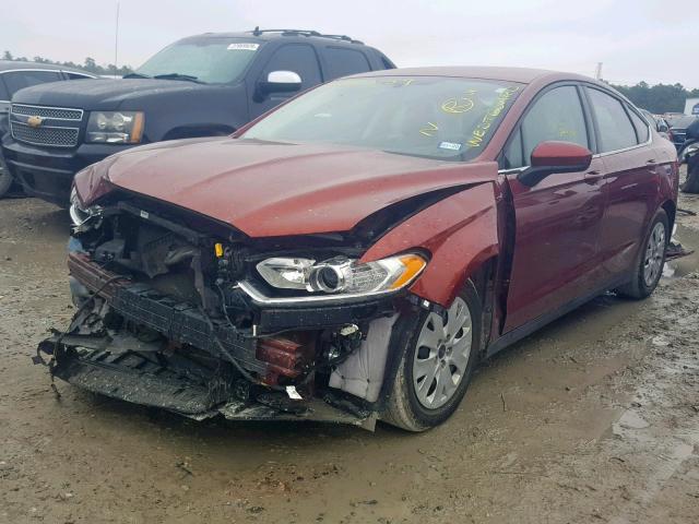 3FA6P0G78ER254951 - 2014 FORD FUSION S ORANGE photo 2