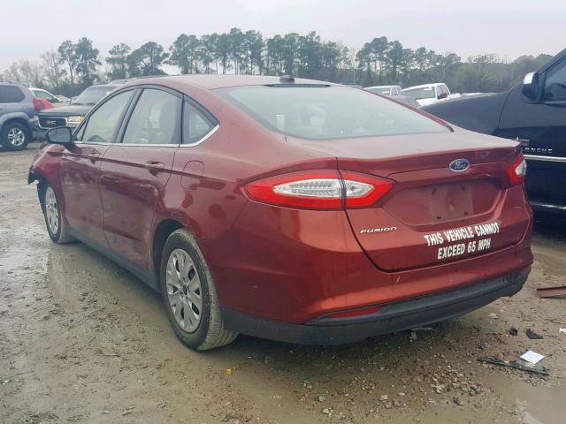 3FA6P0G78ER254951 - 2014 FORD FUSION S ORANGE photo 3