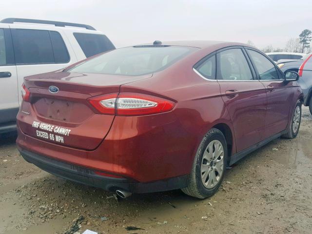 3FA6P0G78ER254951 - 2014 FORD FUSION S ORANGE photo 4