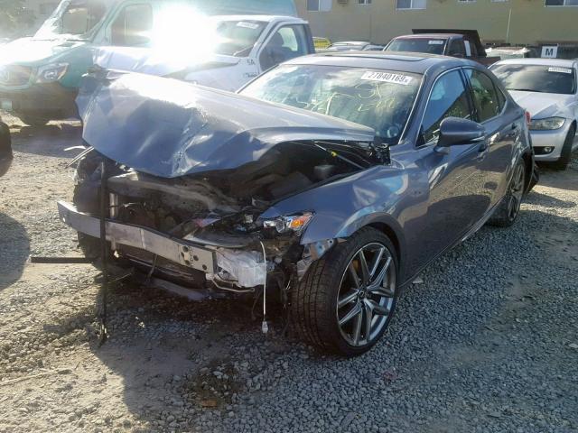 JTHBF1D21E5027547 - 2014 LEXUS IS 250 GRAY photo 2