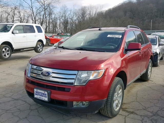 2FMDK48CX8BA71536 - 2008 FORD EDGE SEL RED photo 2