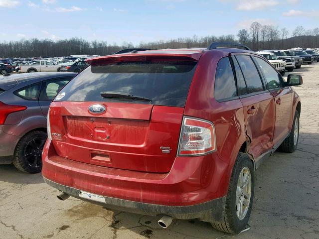 2FMDK48CX8BA71536 - 2008 FORD EDGE SEL RED photo 4