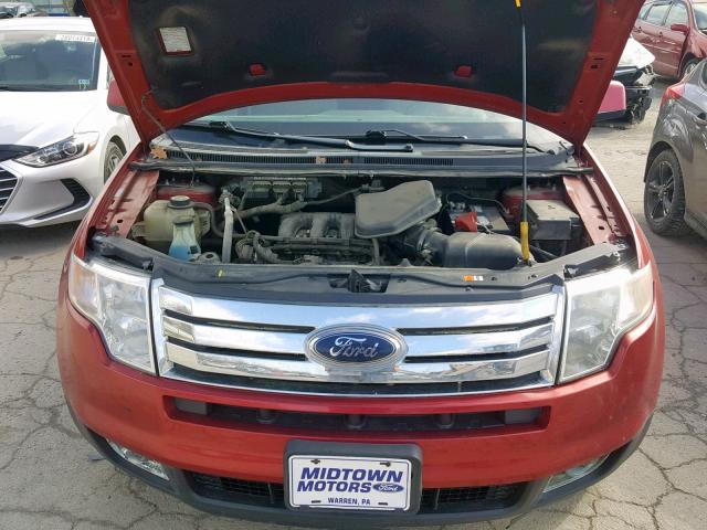 2FMDK48CX8BA71536 - 2008 FORD EDGE SEL RED photo 7