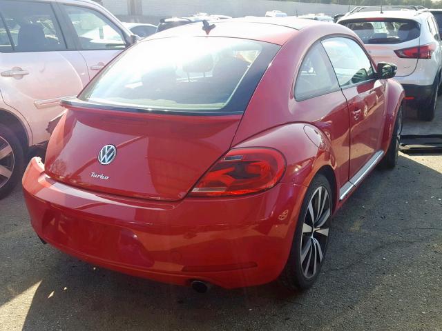 3VWVA7AT8DM623208 - 2013 VOLKSWAGEN BEETLE TUR RED photo 4