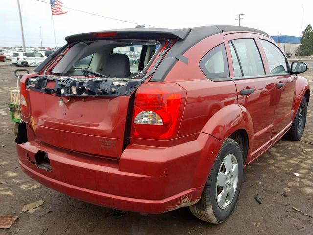 1B3HB28B57D213190 - 2007 DODGE CALIBER RED photo 4