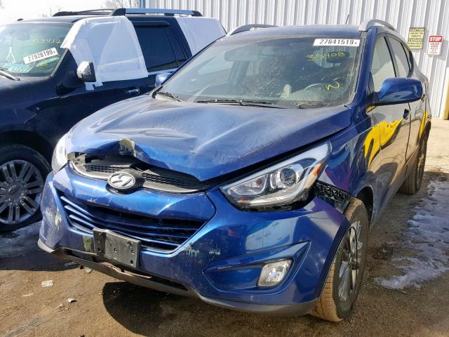 KM8JU3AG8FU032746 - 2015 HYUNDAI TUCSON LIM BLUE photo 2