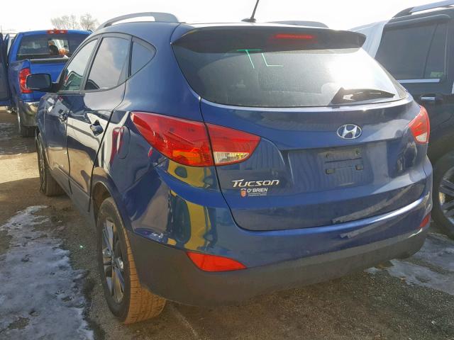 KM8JU3AG8FU032746 - 2015 HYUNDAI TUCSON LIM BLUE photo 3