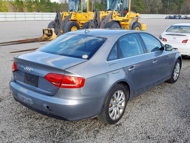 WAUEFAFL8BN031141 - 2011 AUDI A4 PREMIUM SILVER photo 4