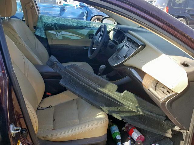 4T1BK1EB1FU162364 - 2015 TOYOTA AVALON XLE BURGUNDY photo 5