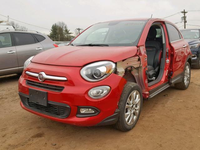 ZFBCFXDT9GP368206 - 2016 FIAT 500X LOUNG RED photo 2