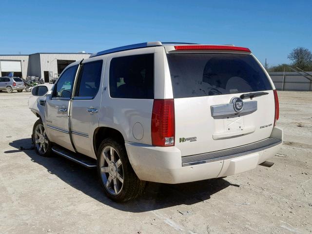 1GYFK43559R122259 - 2009 CADILLAC ESCALADE H WHITE photo 3