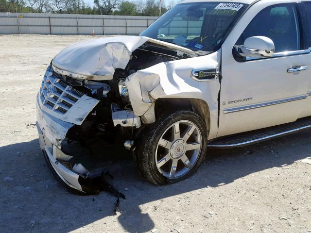 1GYFK43559R122259 - 2009 CADILLAC ESCALADE H WHITE photo 9