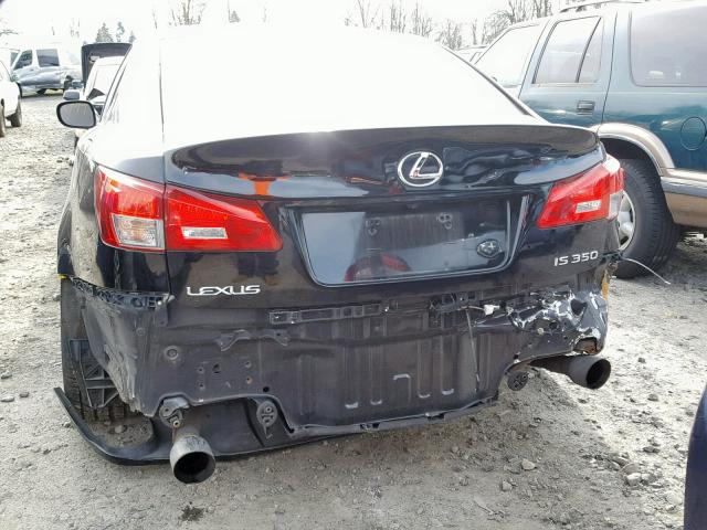 JTHBE262565001671 - 2006 LEXUS IS 350 BLACK photo 9