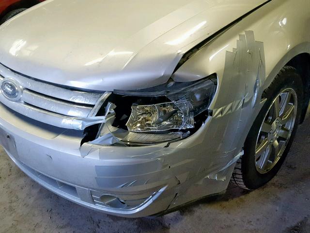 1FAHP24WX8G136282 - 2008 FORD TAURUS SEL SILVER photo 9