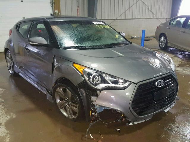 KMHTC6AE6FU218619 - 2015 HYUNDAI VELOSTER T CHARCOAL photo 1