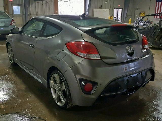 KMHTC6AE6FU218619 - 2015 HYUNDAI VELOSTER T CHARCOAL photo 3