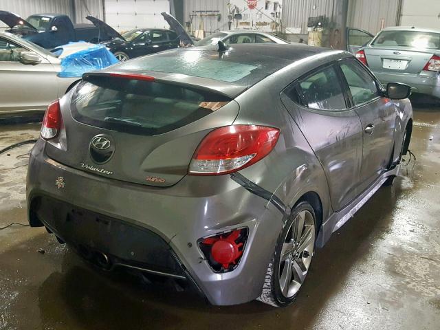 KMHTC6AE6FU218619 - 2015 HYUNDAI VELOSTER T CHARCOAL photo 4