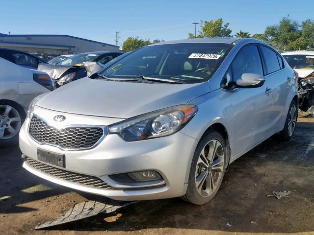 KNAFZ4A82E5074071 - 2014 KIA FORTE EX SILVER photo 2