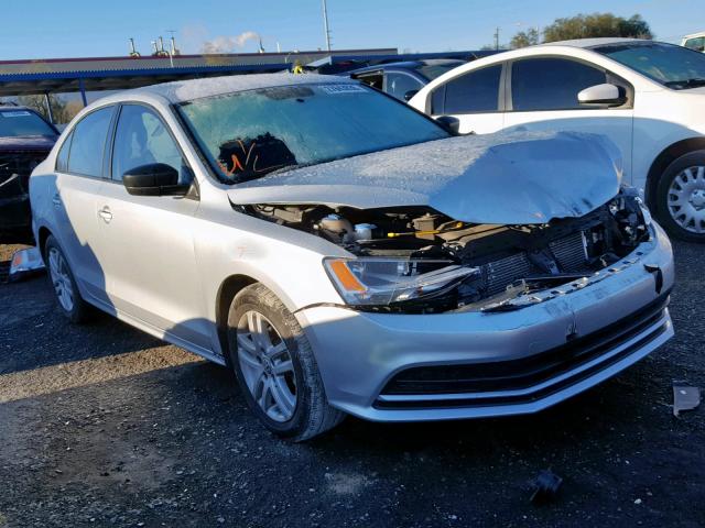 3VW2K7AJ8FM242878 - 2015 VOLKSWAGEN JETTA BASE SILVER photo 1