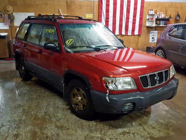 JF1SF63522H731752 - 2002 SUBARU FORESTER L RED photo 1