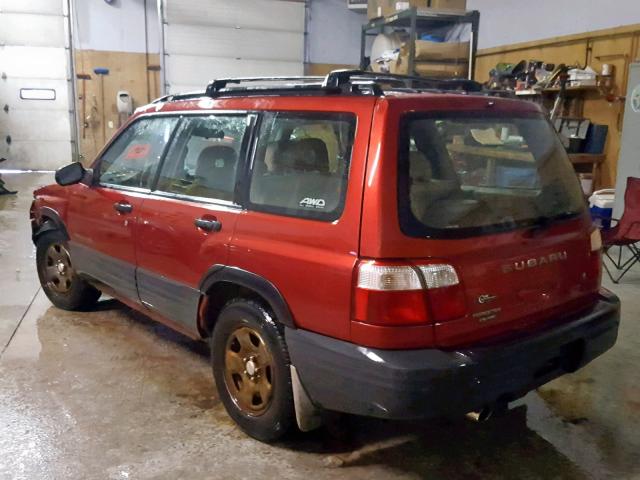 JF1SF63522H731752 - 2002 SUBARU FORESTER L RED photo 3