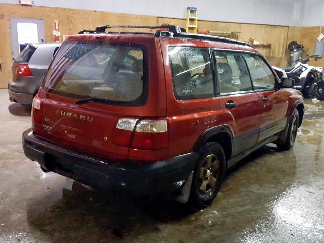 JF1SF63522H731752 - 2002 SUBARU FORESTER L RED photo 4