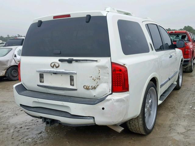 5N3AA08A75N812357 - 2005 INFINITI QX56 WHITE photo 4