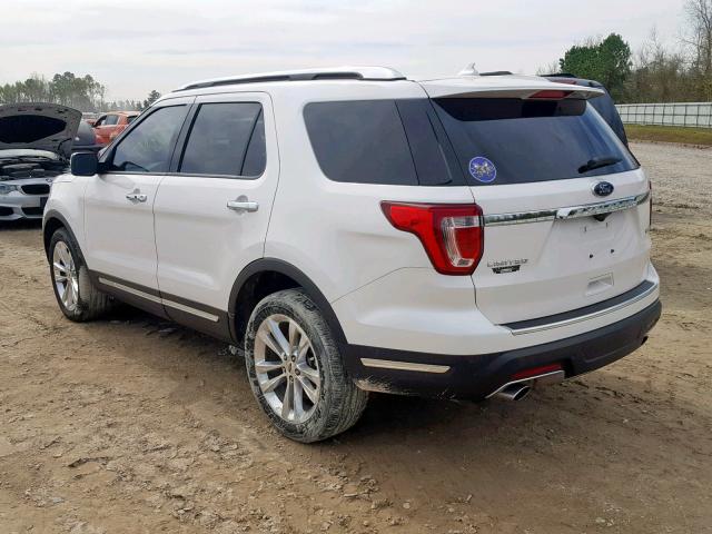 1FM5K7FH9JGB30353 - 2018 FORD EXPLORER L WHITE photo 3