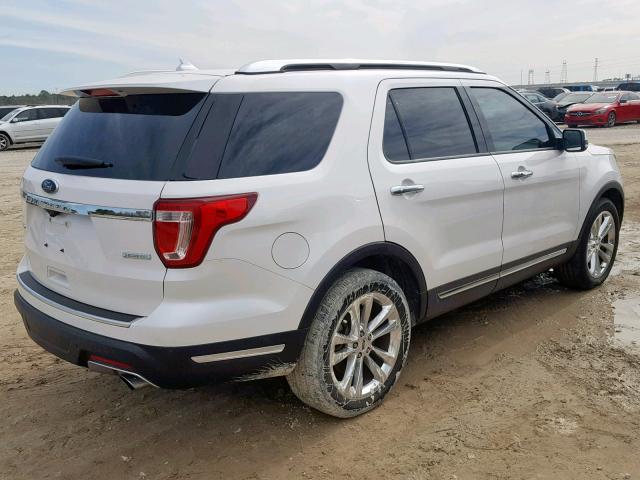 1FM5K7FH9JGB30353 - 2018 FORD EXPLORER L WHITE photo 4