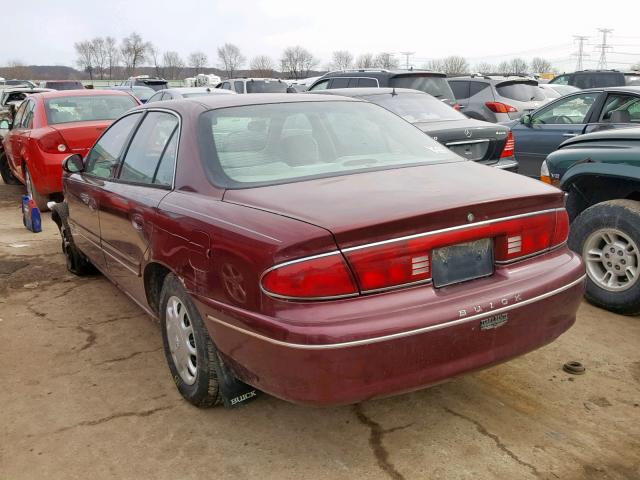 2G4WS52J611121981 - 2001 BUICK CENTURY CU MAROON photo 3