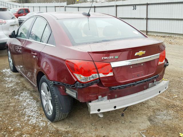 1G1P75SZ0F7224820 - 2015 CHEVROLET CRUZE RED photo 3