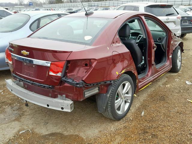 1G1P75SZ0F7224820 - 2015 CHEVROLET CRUZE RED photo 4