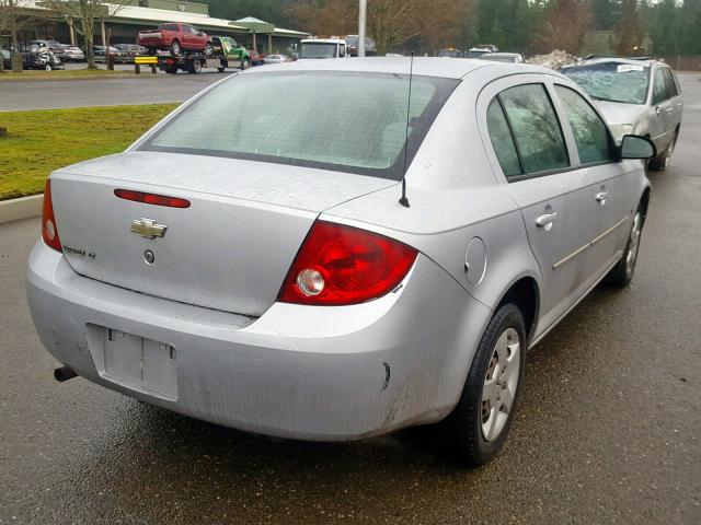 1G1AL55F377255421 - 2007 CHEVROLET COBALT LT SILVER photo 4